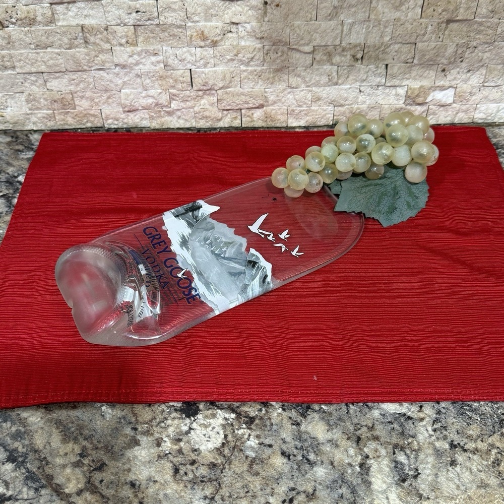 GREY GOOSE Vodka Flat Bottle Charcuterie, Cheese Platter, Bar Tray 14 inch